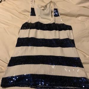 Sequined tank top! Excellent condition! Lined. Great for a cruise.